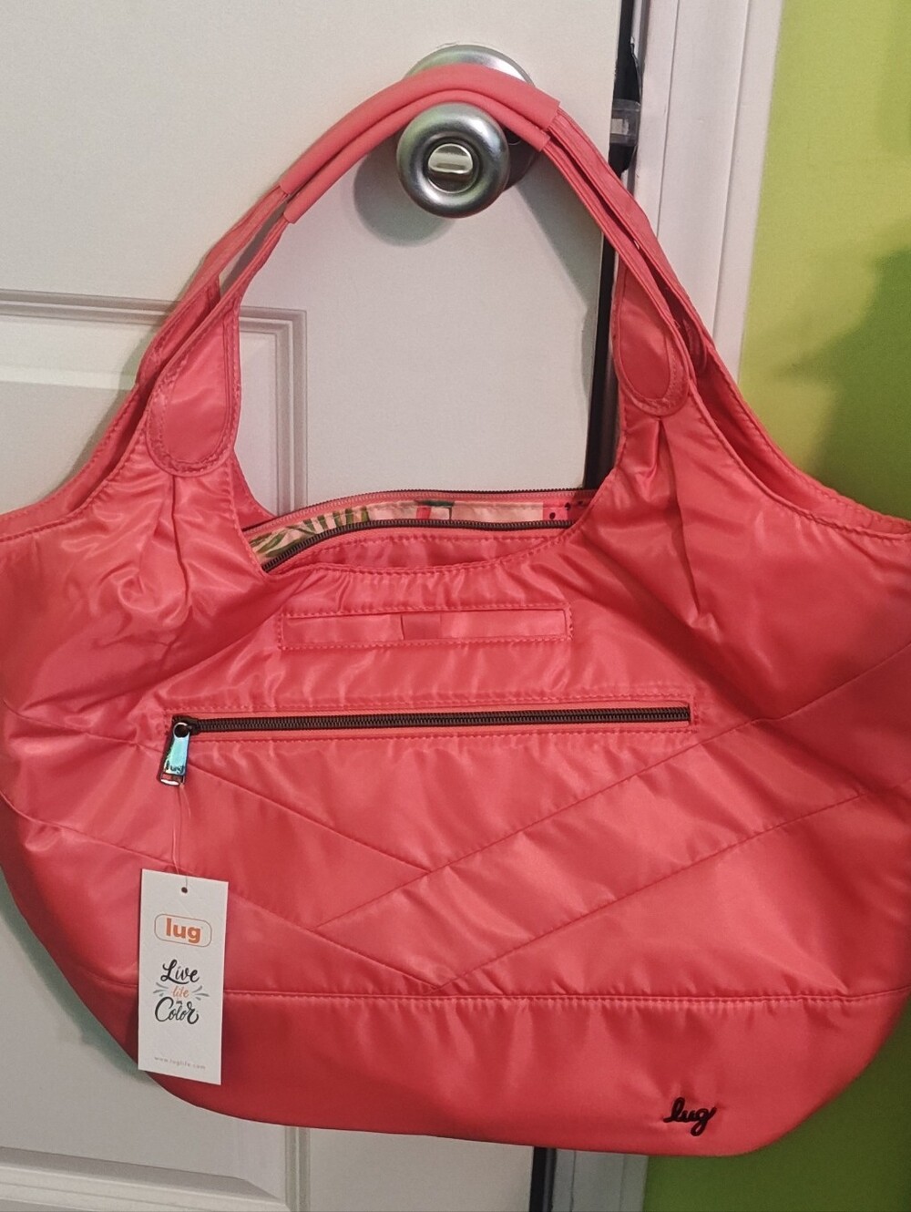 Lug Gondola in Watermelon with Popsicle Pink Lining NWT